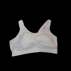 Running Girl White Sports Bra Removable Pads XL